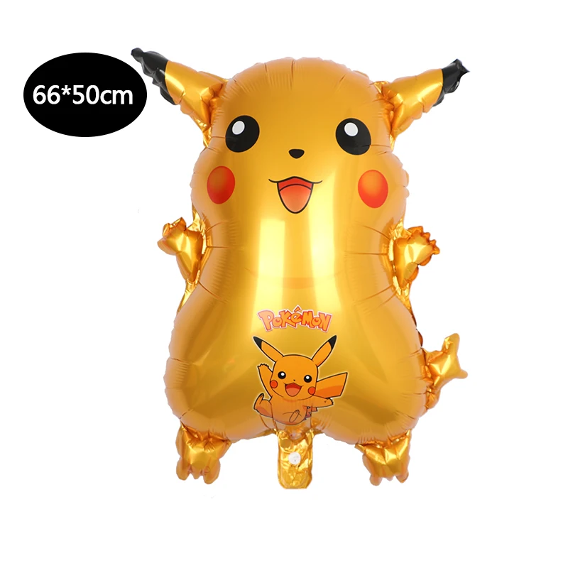 1 Juego de globos de Pokémon con tema de Pikachu, globos decorativos para fiesta de cumpleaños, decoración para fiesta de cumpleaños, Baby Shower,