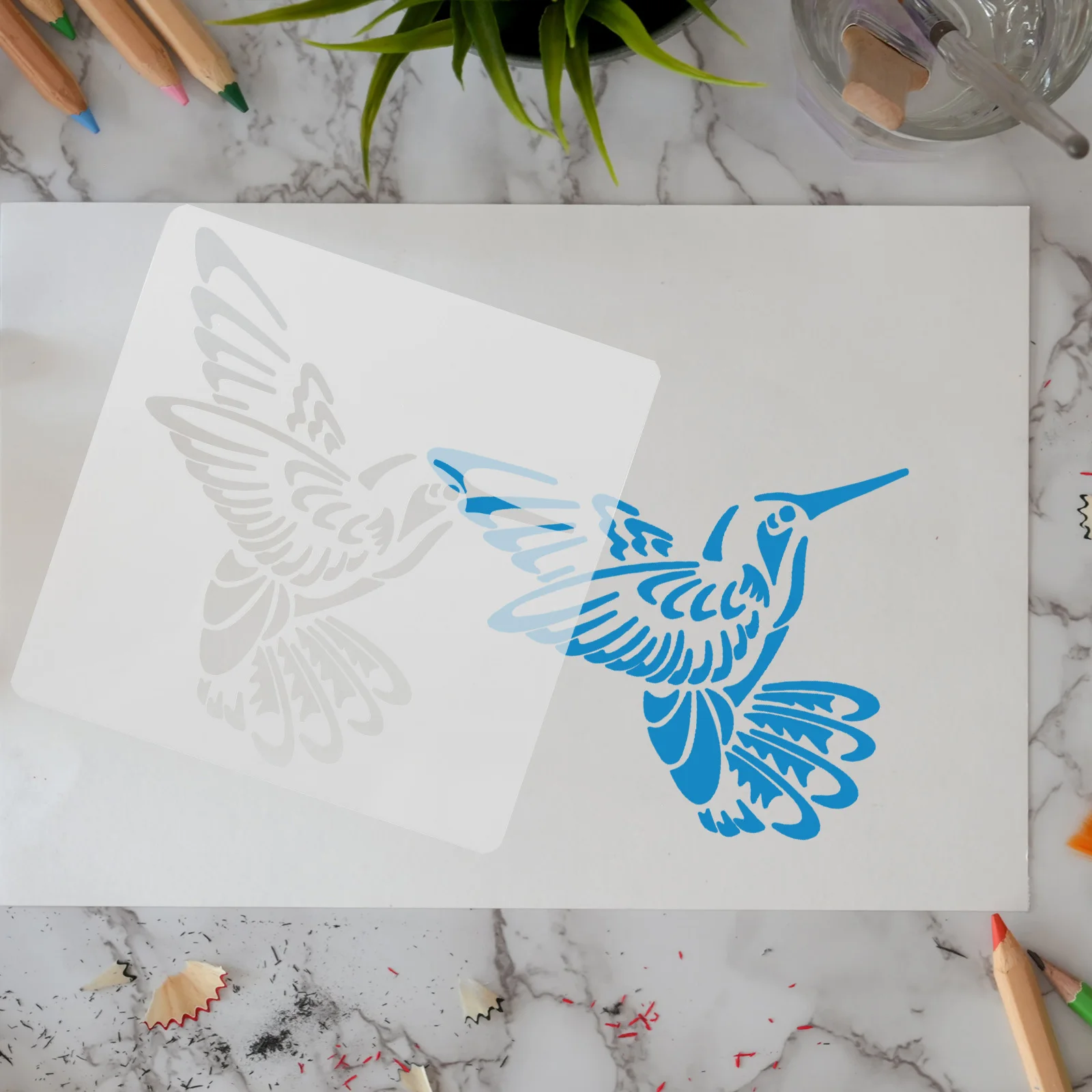 

36pcs Painting Templates Hollow-Out Drawing Stencils For Kids Beginners Diy Wall Decor Plants Plastic Stencils