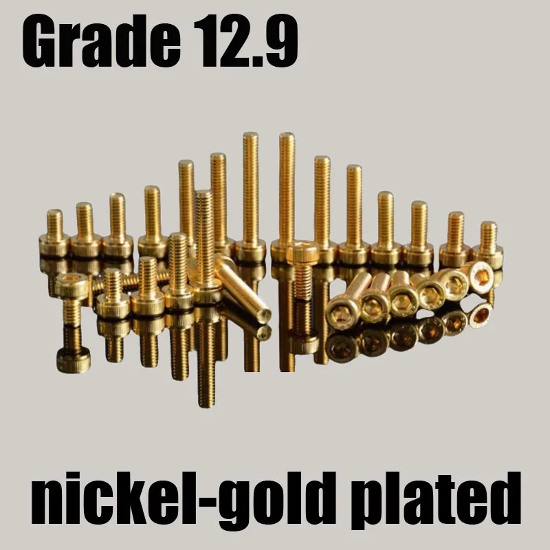 M2 10pcs YFS hexagon cup head screw grade 12.9gold-plated titanium suitable for RC vehicle maintenance accessories