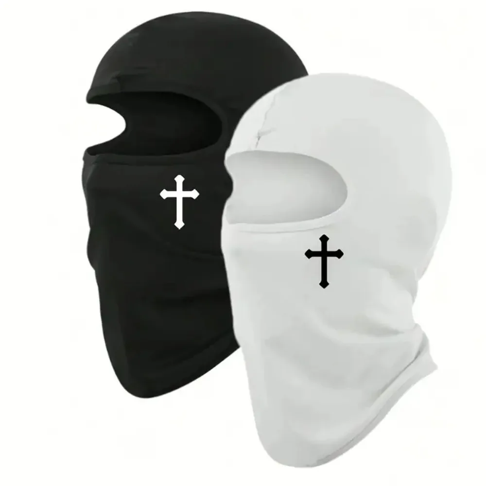Breathable Black Cross Balaclava Full Face Ski Mask For Bicycle Motorcycling Hiking Skiing Outdoor Sports Tool Essential Gear