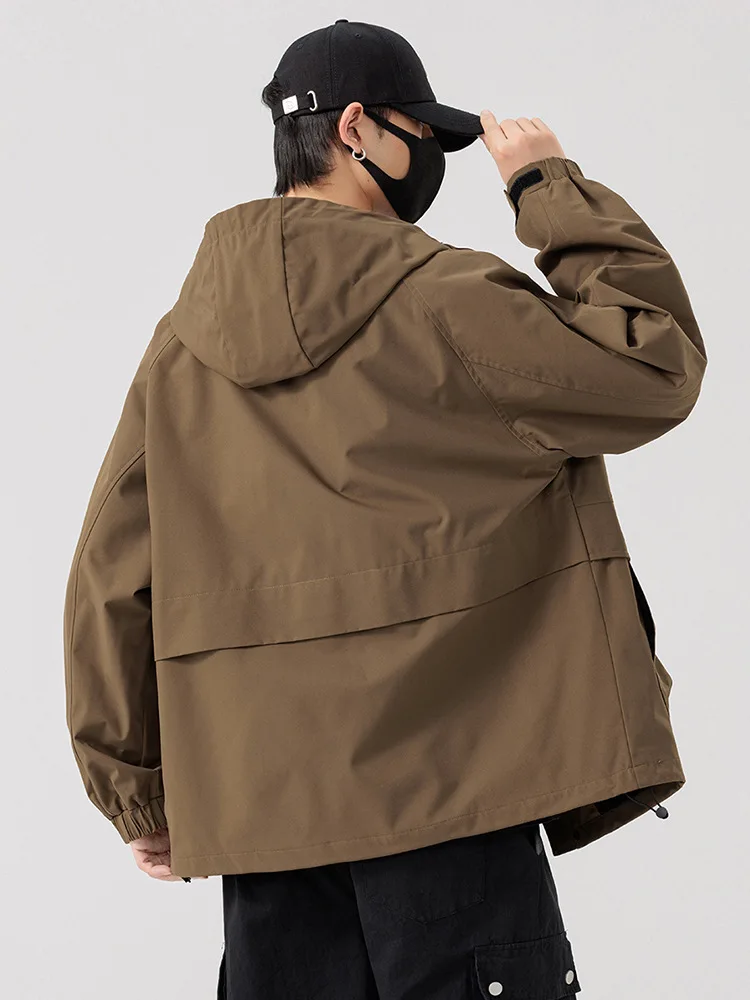 Big Size 8XL Men's Casual Jacket Hooded Waterproof Windbreaker Male Oversized Plus Large 120kg Camping Fishing Windproof Autumn