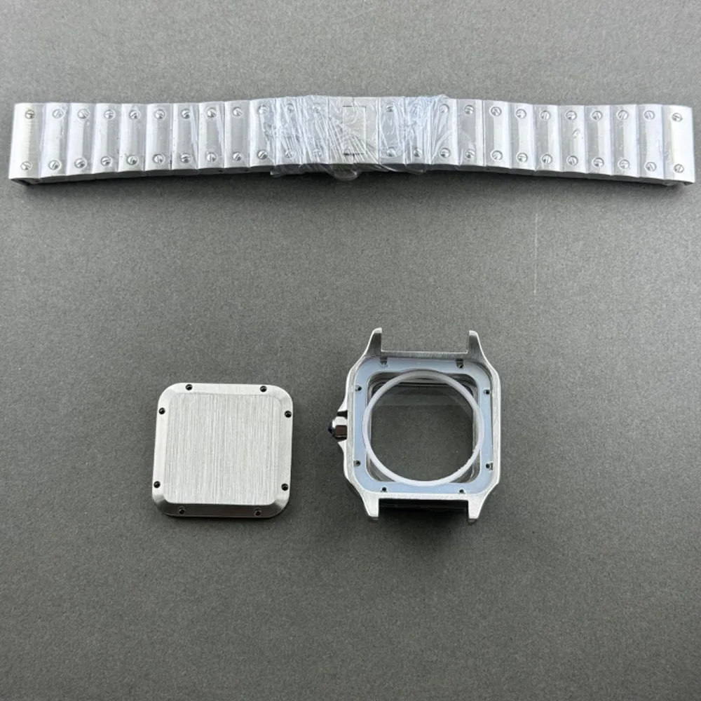 38mm Square Watch Case NH35 Case Set 316L Steel Watch Repair and Modification Parts for NH36 NH35 Automatic Movements NH36 Watch