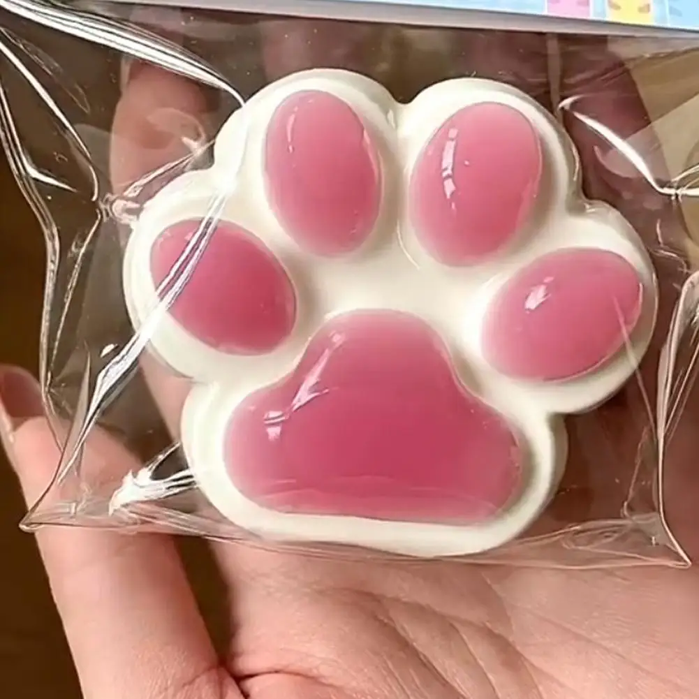 Squishy Kawaii Cat Paw Soft Squeeze Toys Slow Rebound Stress Relief Decompression Squishies Fidget Toy For Kids Adults Gifts