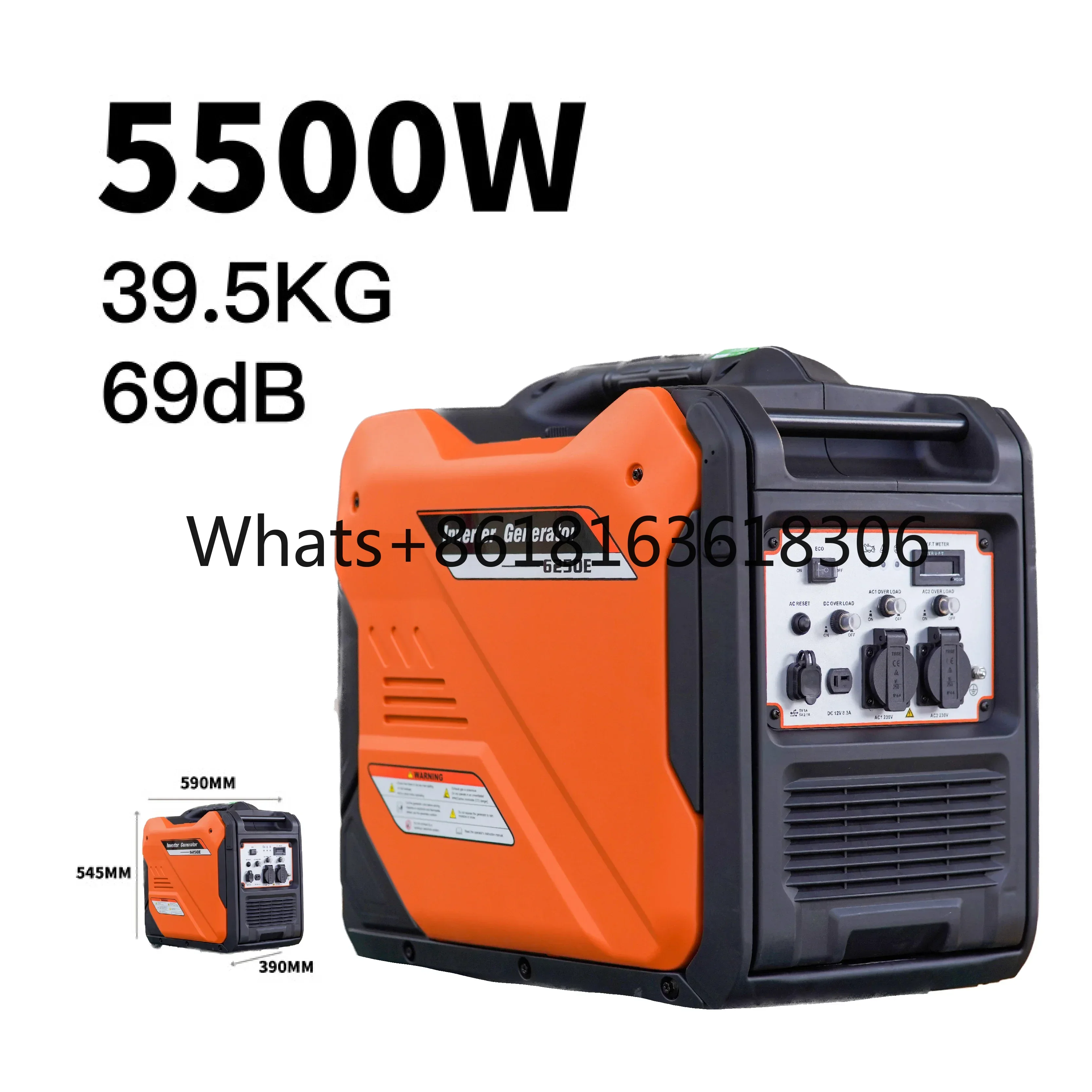 

5500w Silent Inverter Generator 220V Gasoline Generator DC 12V Machine With Electric Start Commercial Use