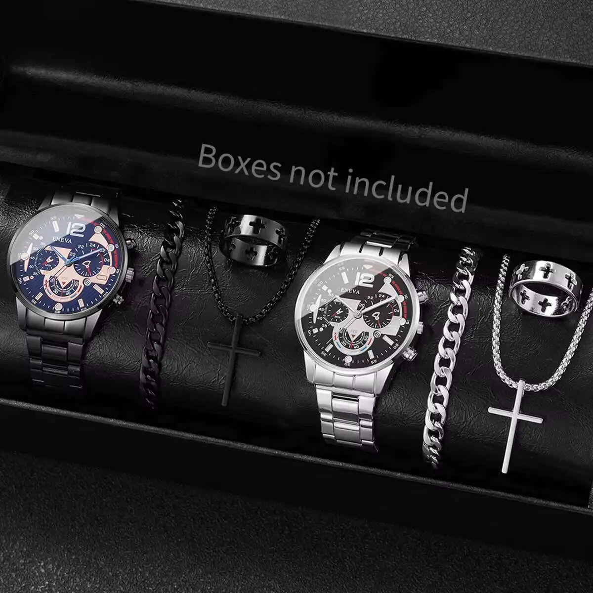 8 Pcs/set Men's Fashion Quartz Watches Luxury Business Watch for Men Jewelry Set Watch Men's Watch (Without Box)