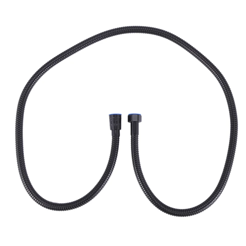 AT29-6X Black Shower Hose 150Cm Stainless Steel Shower Tube Flexible Gold Bathroom Hose Plumbing Glossy