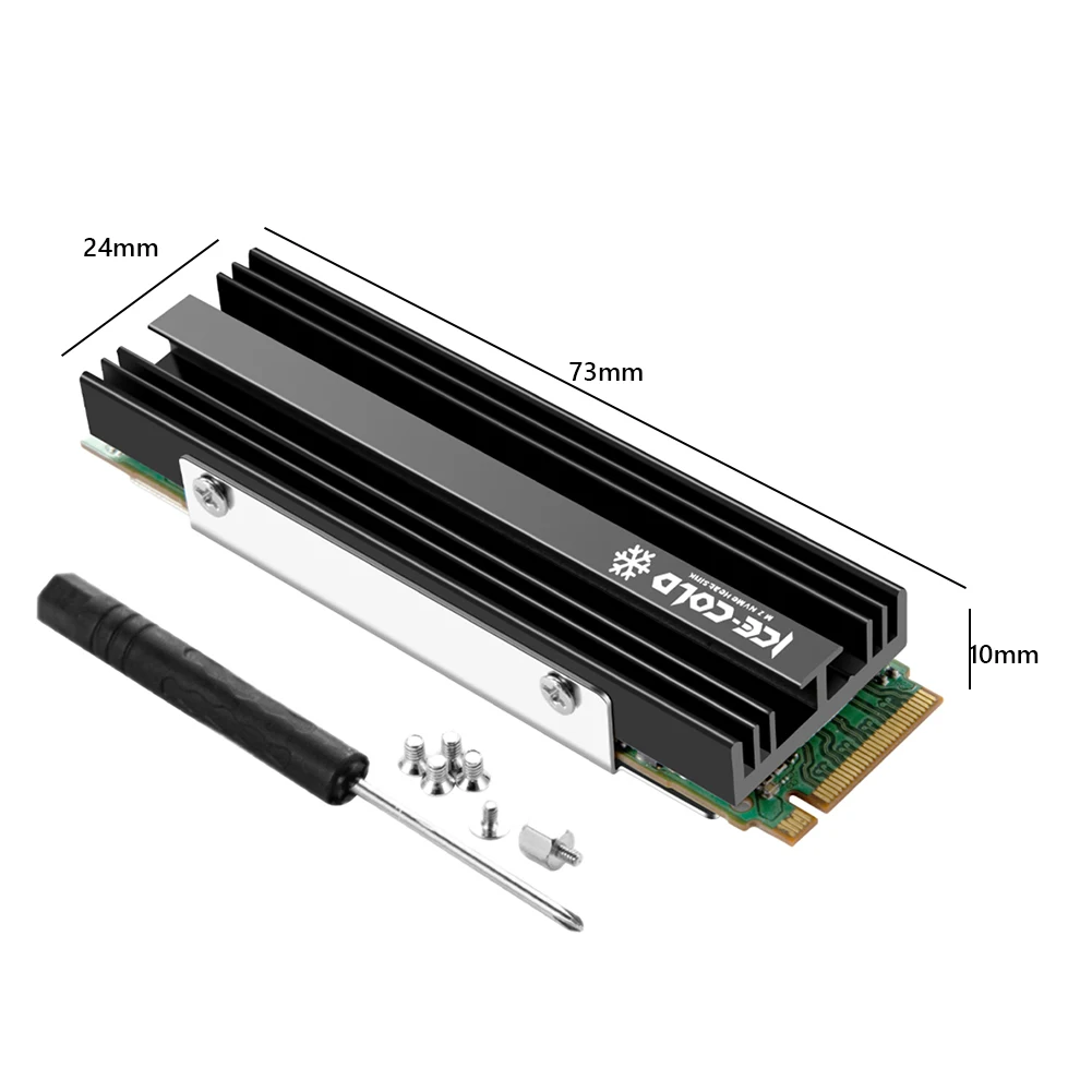 M.2 NGFF NVME 2280 SSD-радиатор с силиконовой термопрокладкой SSD-кулер Радиатор SSD из алюминиевого сплава для PS5 Настольный ПК