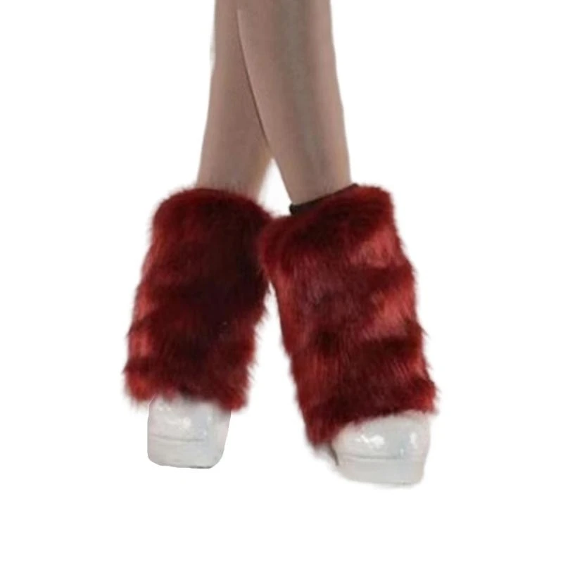 

Гетры из искусственного меха, теплые, мягкие, уютные, нечеткие гетры, чехол с манжетами для ботинок, женские праздничные бахилы