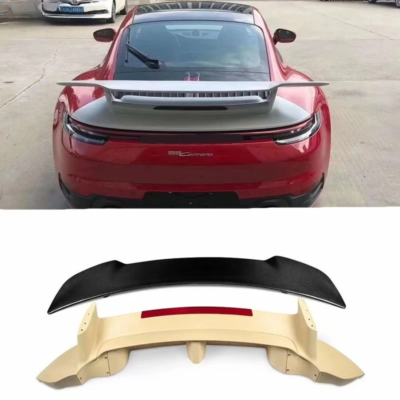 

911 992 Turbo S Углеродное волокно Задний спойлер из стекловолокна Комплект кузова автомобиля для Porsche 911 992 Carrera 991 2019