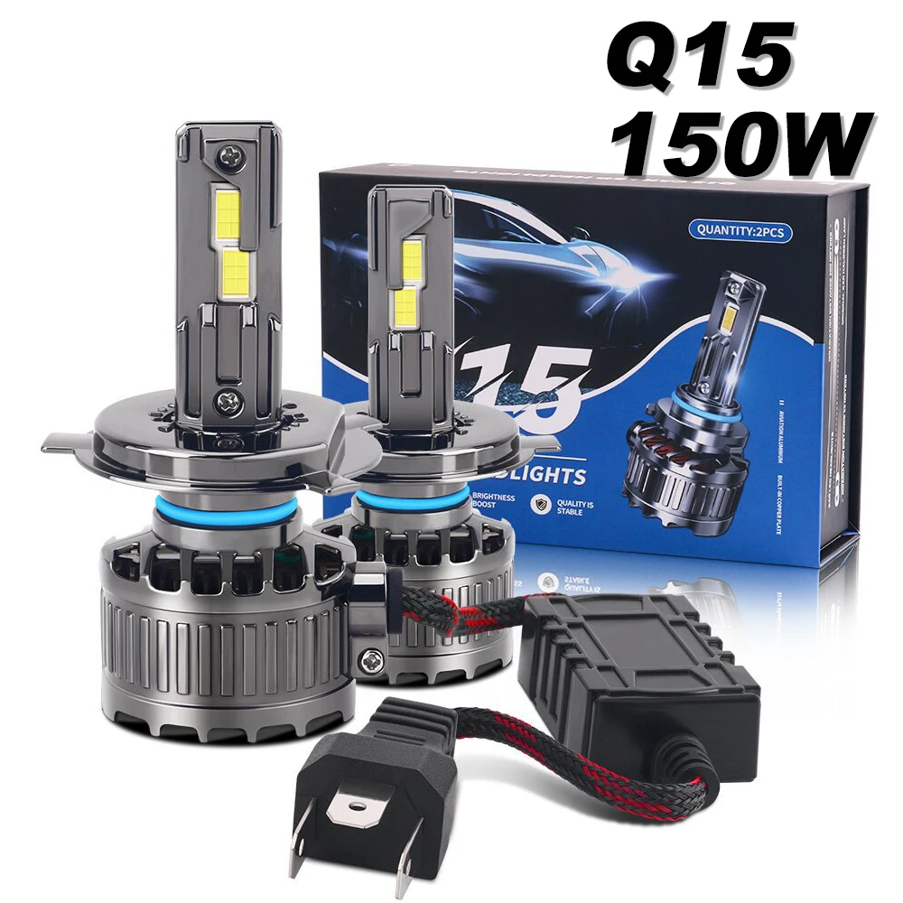 

Q15 H4 HB2 H1 H7 H11 H8 HB3 HB4 9005 9006 Led 2 Copper Tubes Canbus Car Headlight 150W 700% Super Bright Auto Fog Lights 6000K