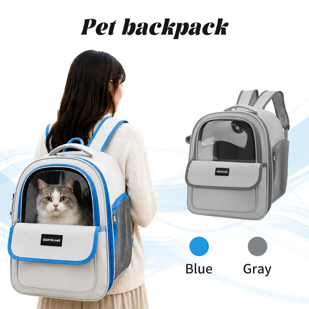 

Large Capacity Pet Backpack for Small Medium Cats and Dogs Outdoor Transparent Comfortable Breathable Portable Bag Pet Supplies