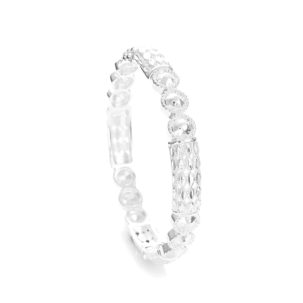 10mm Silver Color New Wedding Bangle For Women Bride CanOpen Bracelets Indian/Ethiopian/france/African/Dubai Jewelry gifts