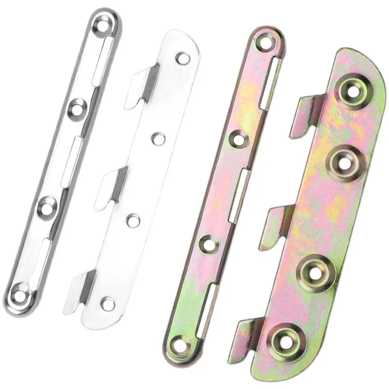 

1set 6/8 inch Metal Bed Bracket Hinge Fastener Bed Rail Brackets Furniture Connector for Bed Fixed Corner Hardware Accessories