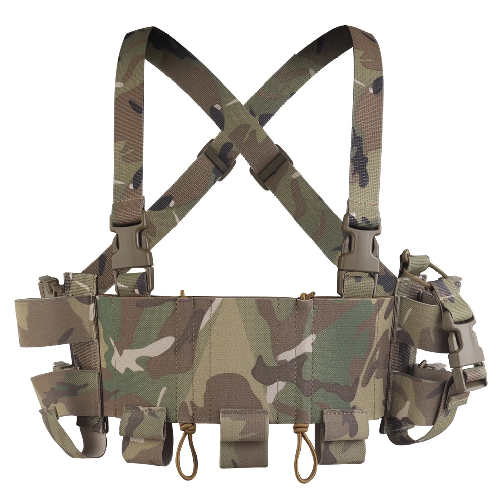 

Tactical Chest Rig Lightweight WG Minimalistic Low Visibility Security Multi-mission Militar with Double-layer Triple Mag Pouch