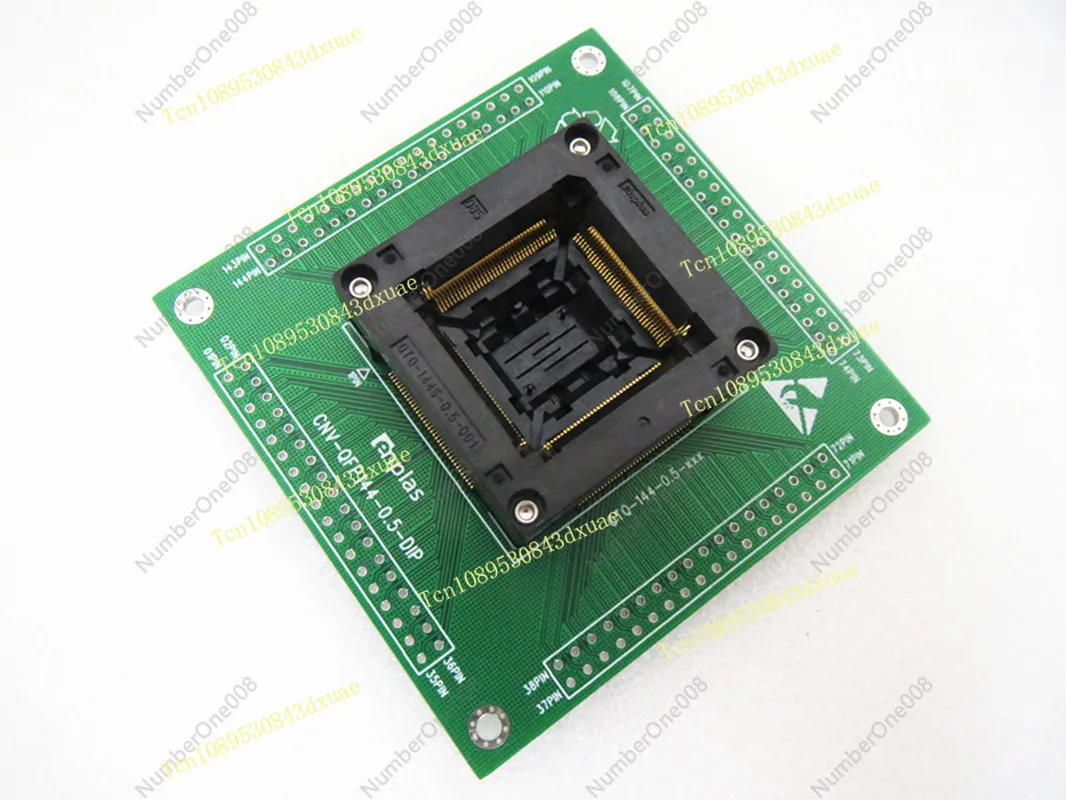 OTQ-144S-0.5-001 QFP144 LQFP144 IC Test Socket Adapter 20x20mm Pitch 0.5mm for Chip Programming Debug and Burn-in