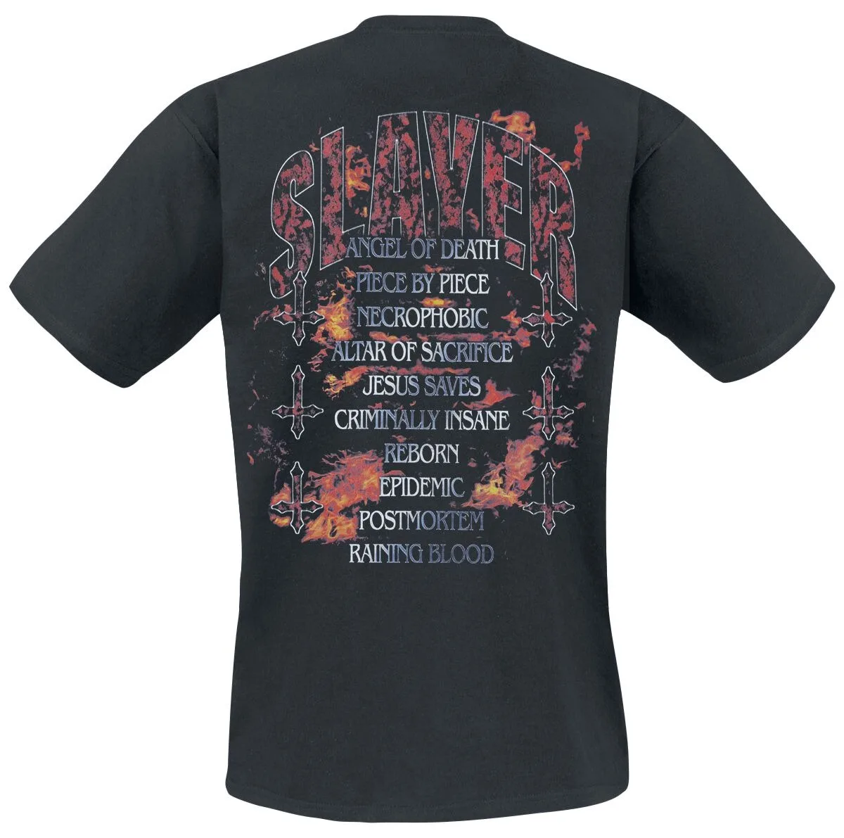 Slayer Reign in Blood Skull Swords Print Cotton T-shirt Men Women Thrash Metal Unisex Tee