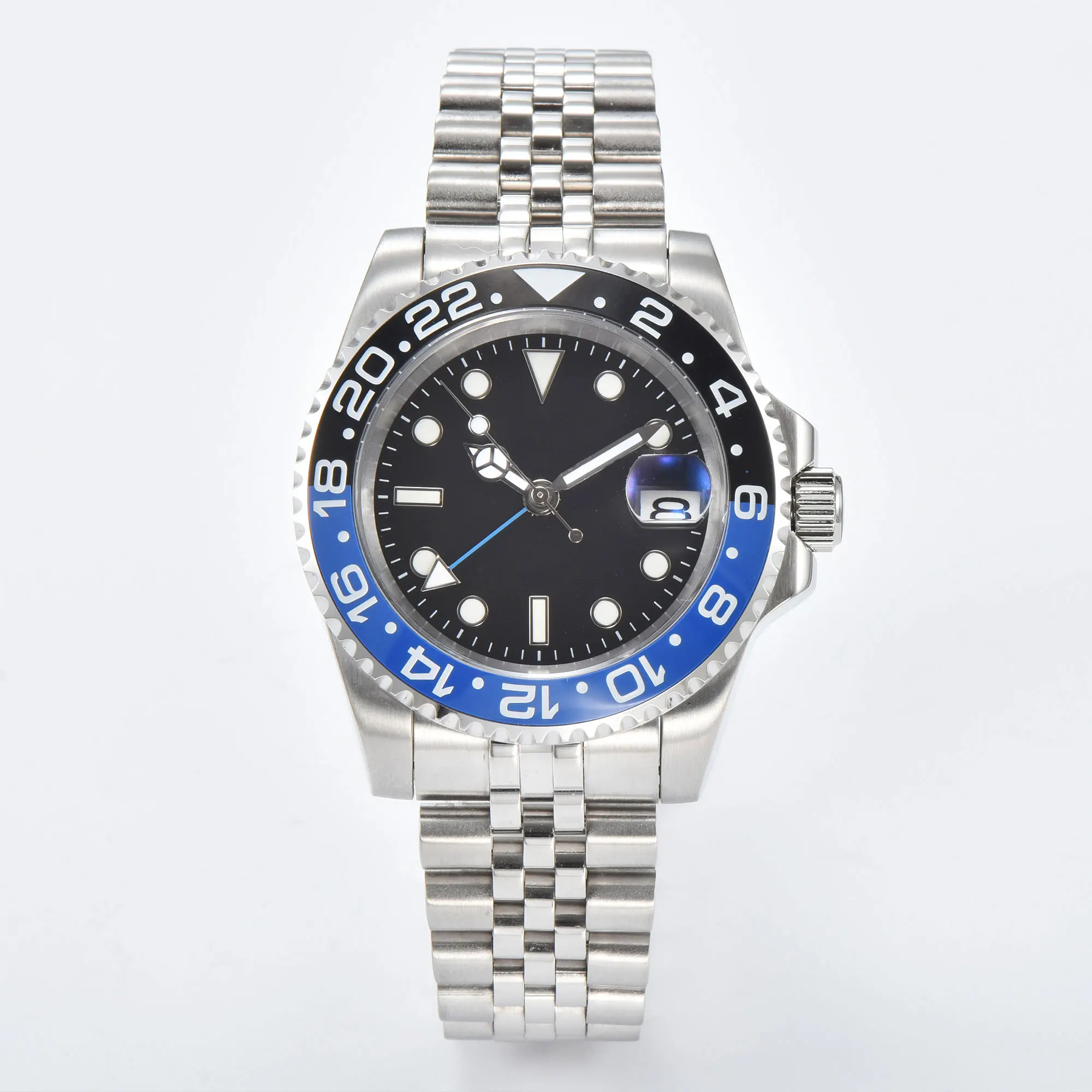 ساعة يد إكسسوارات GMT يد ل NH34 حركة أخضر Greenwich