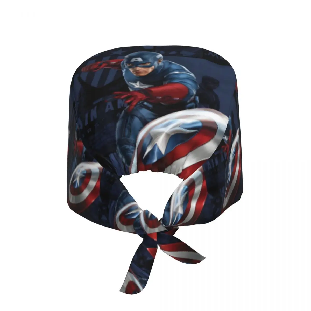 Benutzerdefinierte Cartoon Captain America Arbeitsmütze OP-Hüte Männer Frauen Coole Superheld Operationssaal Mütze Stillmütze Lab Works Hut