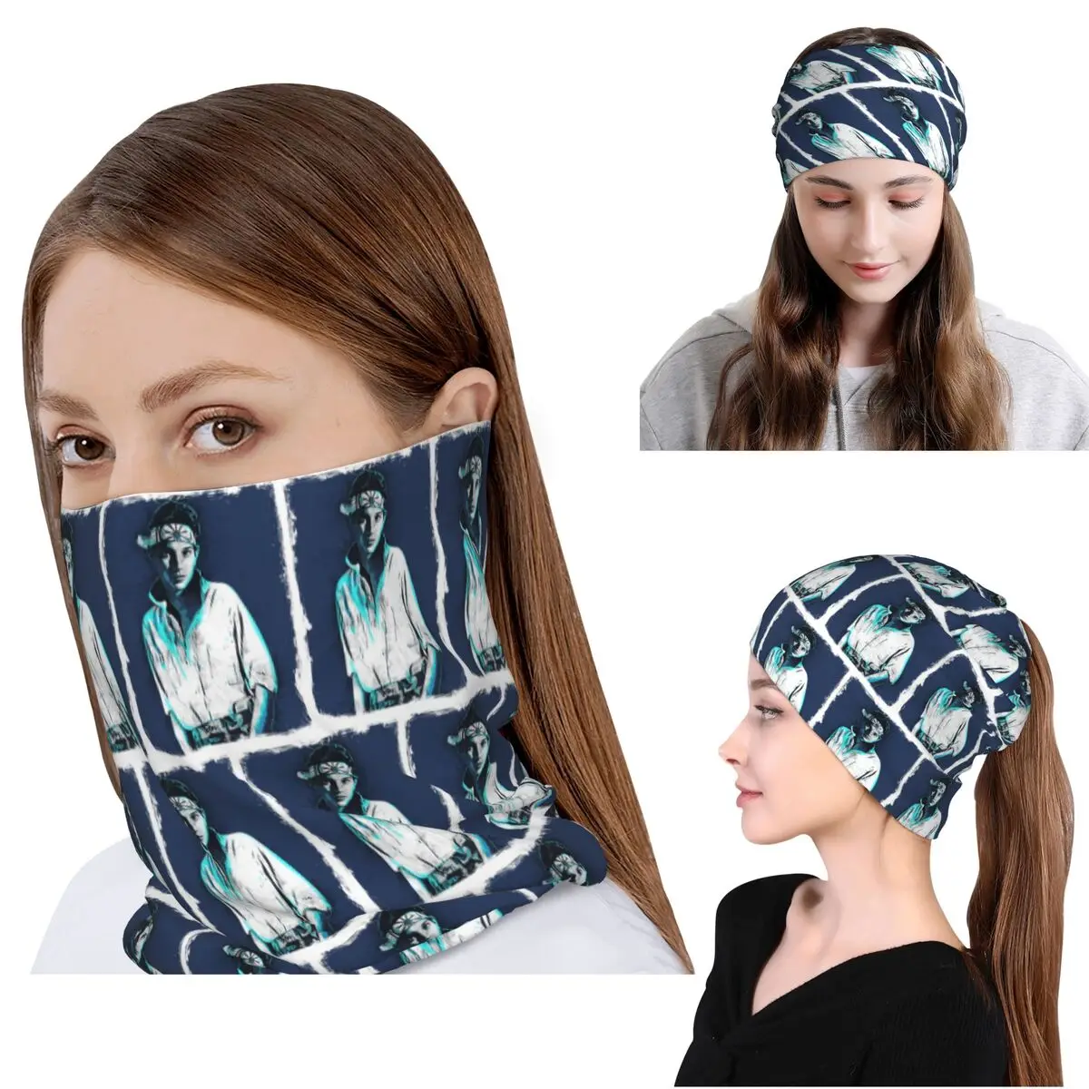 

Ralph Macchio - Karate Kid Bandana Neck Cover Wrap Scarf Warm Face Mask Beanies Hat Unisex Adult Washable