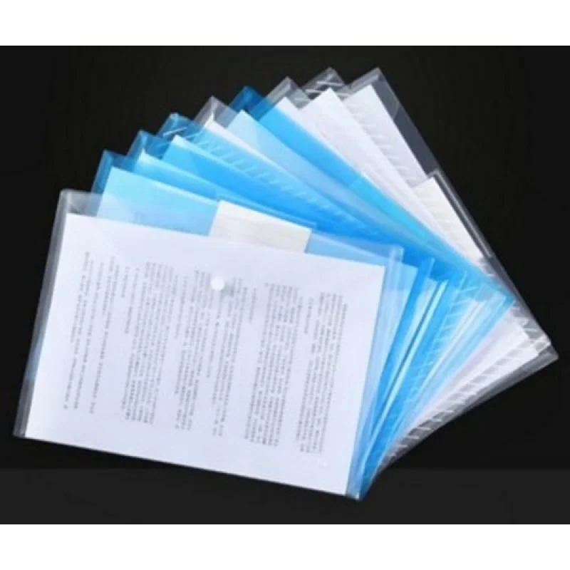 A+ 10Pcs A4 Thicken Transparent  File Holder Document Bag Holder Organizer Clear