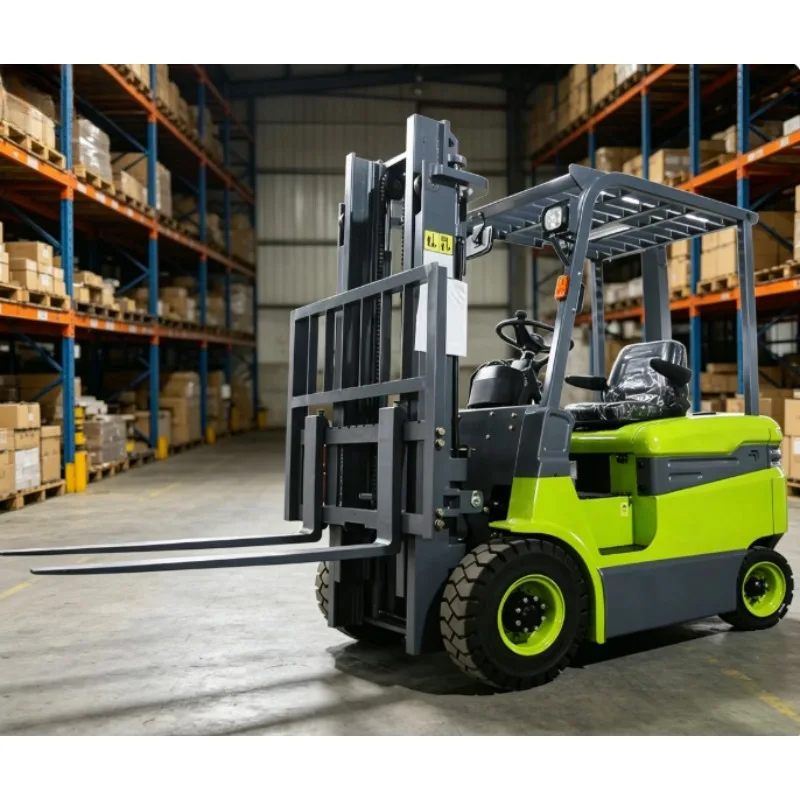 2Ton Electric Counterbalance Forklift Long Working Time Battery Factory Logistics Mass Goods Handling Device