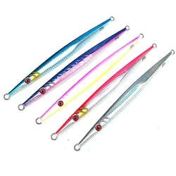 1pcs/bag Fast Sinking Slow Pitch Metal Jigs, Saltwater Shore Jigging, Bottom Fishing Lure, Vertical Jig, 60g, 80g, 100g
