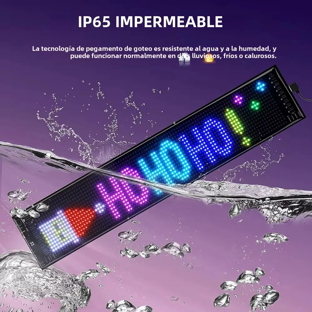 لوحة بكسل مصفوفة LED قابلة للبرمجة لوحة نصية قابلة للتمرير APP بلوتوث التحكم شاشة عرض مرنة لديكور علامة شاحنة السيارة