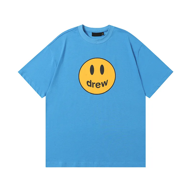 Kurzärmliges High-Street-Casual-Paar-T-Shirt mit Drew House-Print in Übergröße