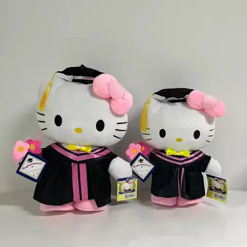 25cm Sanrio Anime Plush Doll Cinnamoroll My Melody Kuromi Hello Kitty Kawaii Soft Stuffed Graduation Gifts