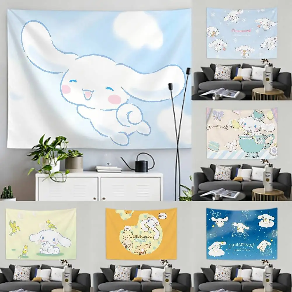 Blue C-Cinnamon Cute Tapestry Customizable Tapestries Of Various Styles,wall Hangings, Celebrity Photo Printing,wall Hangings