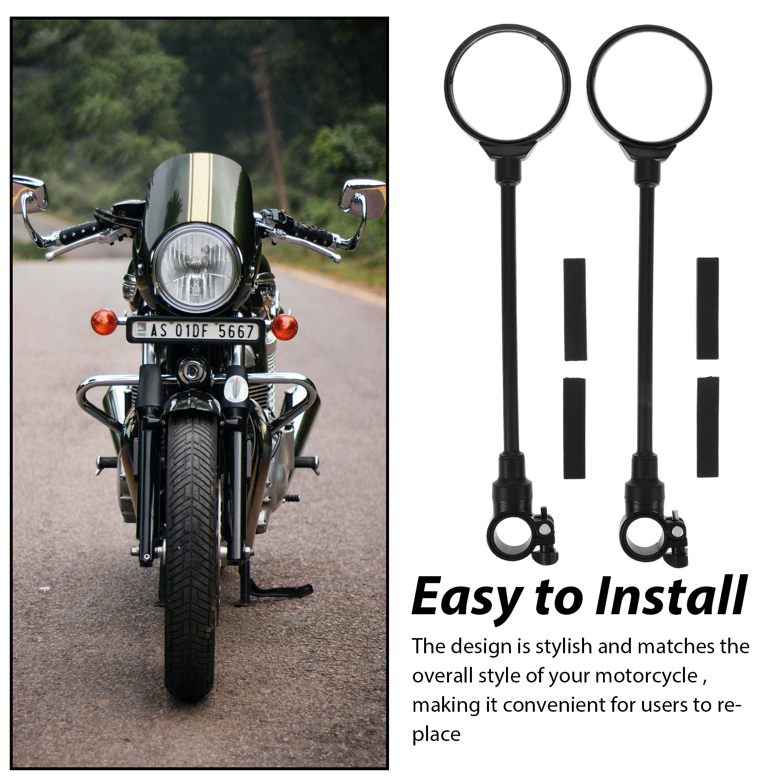 

Rearview Bike Accessories Electric Bikes Handlebar Mirrors Bicycle Convex Wide View High Definition Motorcycle Mirror Ebike