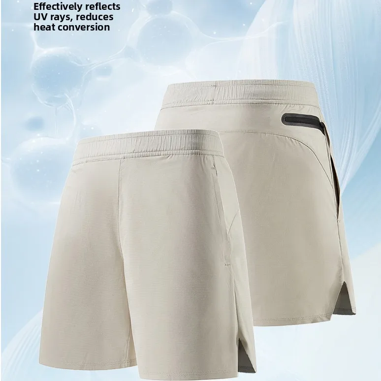 

Outdoor Sports Men's Running Casual orts Qui Dry Breathable Cool Feeling Fiber Large Pattern Fabric Youth Summer Thin Model