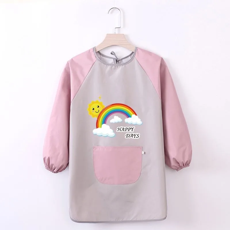 Kids Painting Apron Waterproof Art Smocks For Child 3-8 Years Kids Smocks for Painting Aprons with Long Sleeve Dressing Gifts