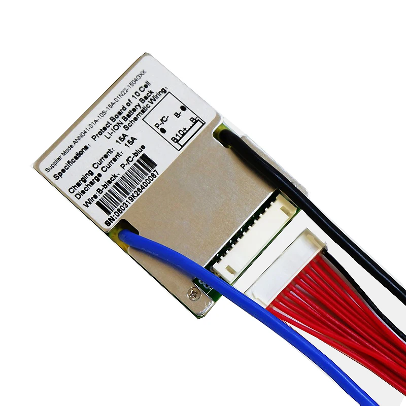 36 в 10S 15A литий-ионная батарея BMS PCM заряжается и разряжается на том же порте