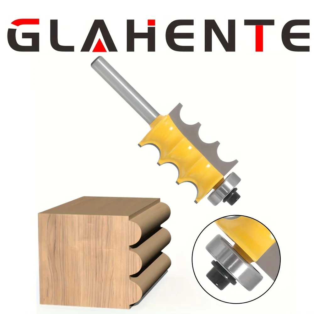 

‌ 1 шт., фреза с тройным шариком и хвостовиком 1/4 дюйма — декоративная отделка по дереву и гравировка с ЧПУ с дизайном для обработки канавок ‌