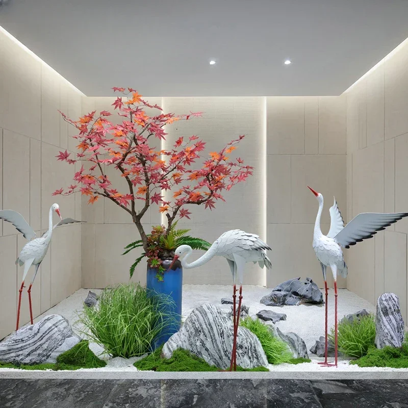 

Red Maple Tree Decoration Shopping Mall Floor Landscape Creative Green Plants Landscape Plants Fake Trees