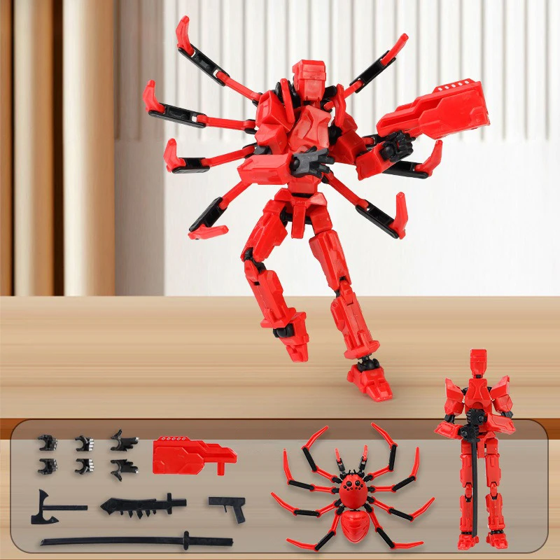 Diy aranha manequim figura de ação 13 multi-articulado móvel shapeshift robô 3d impresso montagem modelo brinquedos para crianças adulto