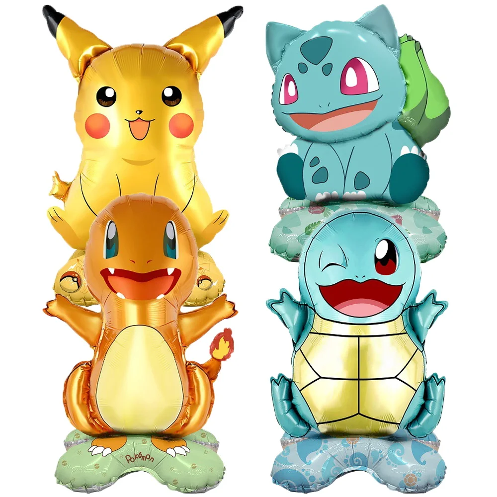 Pokemon Birthday Party Decoration Supplies Pikachu Squirtle Charmander Foil Balloon POKEMON GO Tableware Pikachu Baby Shower Dec