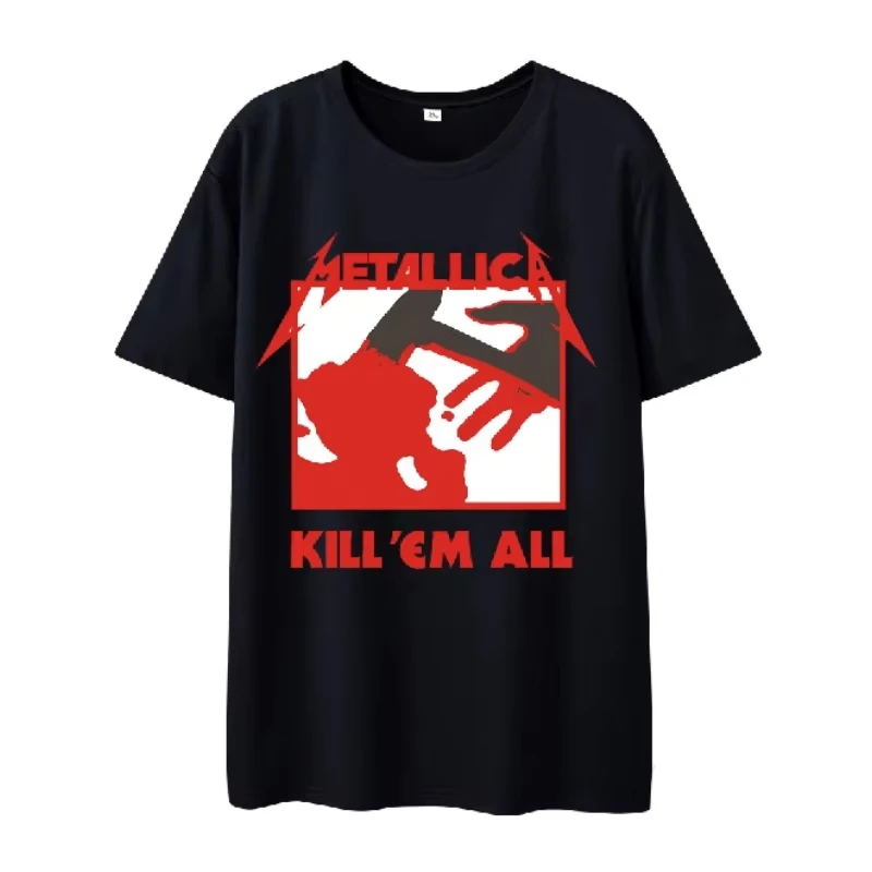 Justice for All Artistic Patterns Summer Fashion T-Shirt Men Women Cotton T-shirt Casual Street Classic Band T-shirt Summer