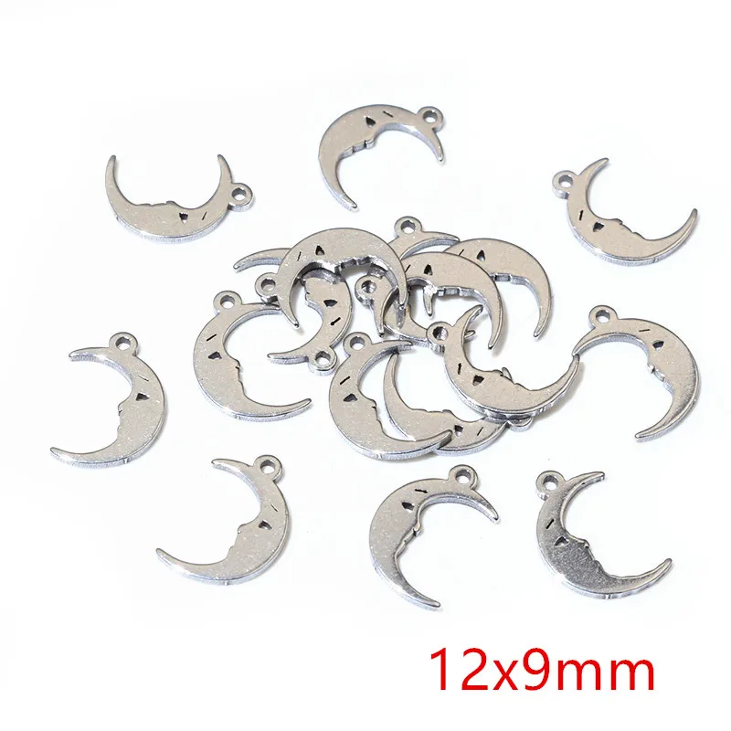 30pcs Stainless Steel Small Charms Ghost Moon Butterfly Star Cute Pendant Charm DIY Jewelry Making Accessories Necklace Bracelet