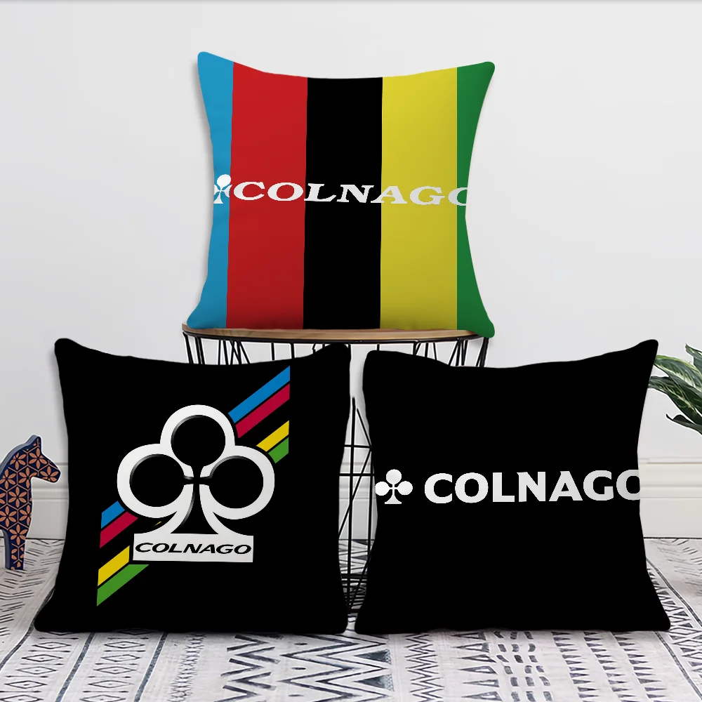 Racing C-ColnagoS Bicycle Logo Cushion Cover Living Room Headboard Office Cushion Bedroom Cushion Sofa Nap Time Pillow Case