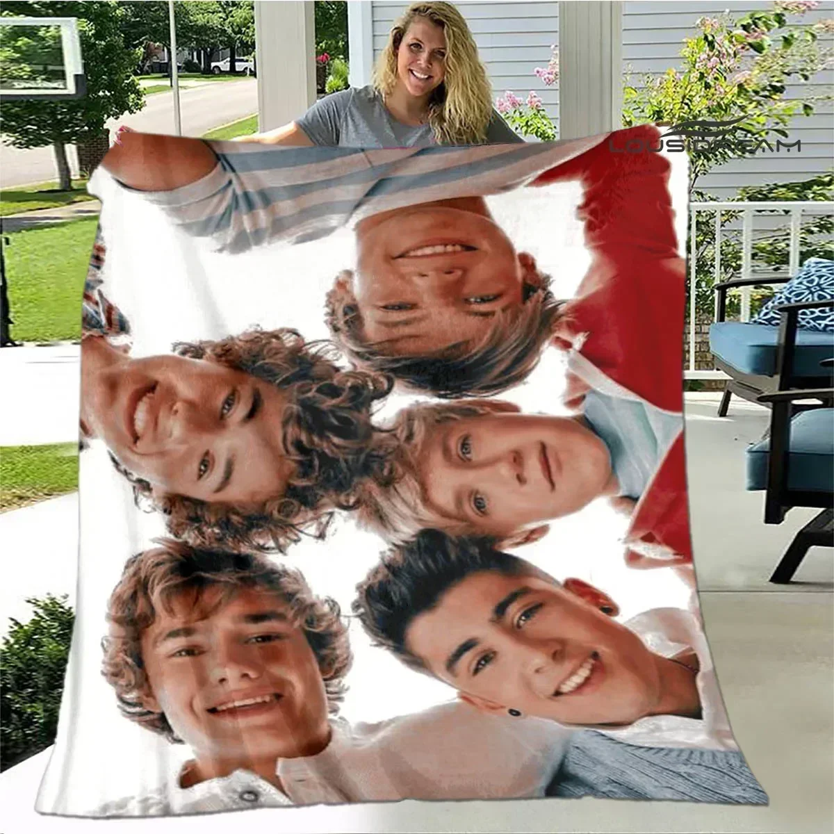 3D O-ONE band Direction Printed Blanket Warm Flannel Soft and Comfortable Home Travel Blanket bed linings Birthday Gift