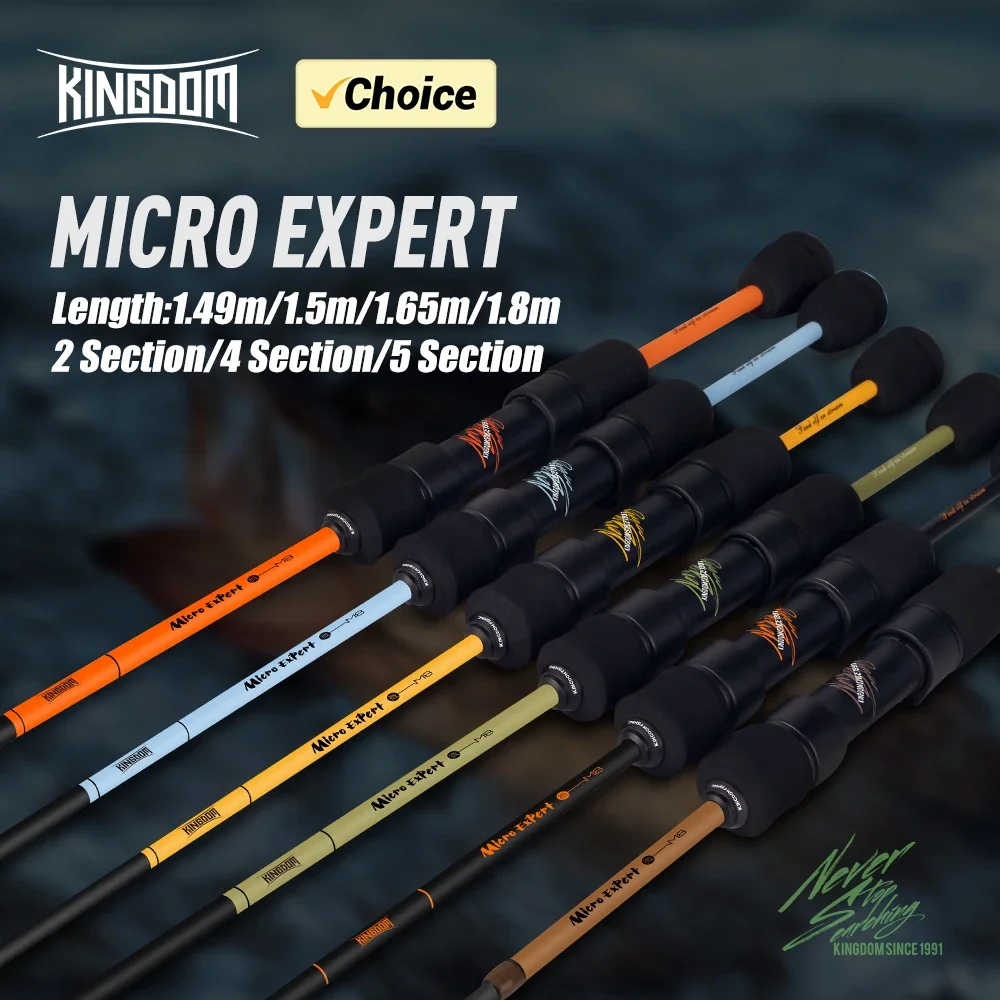 

Kingdom Micro Expert Stream Fishing Rod 24+30T Carbon Ultralight 61.9g Spinning Casting UL Fuji Ring Traval Rod For Bass Fishing