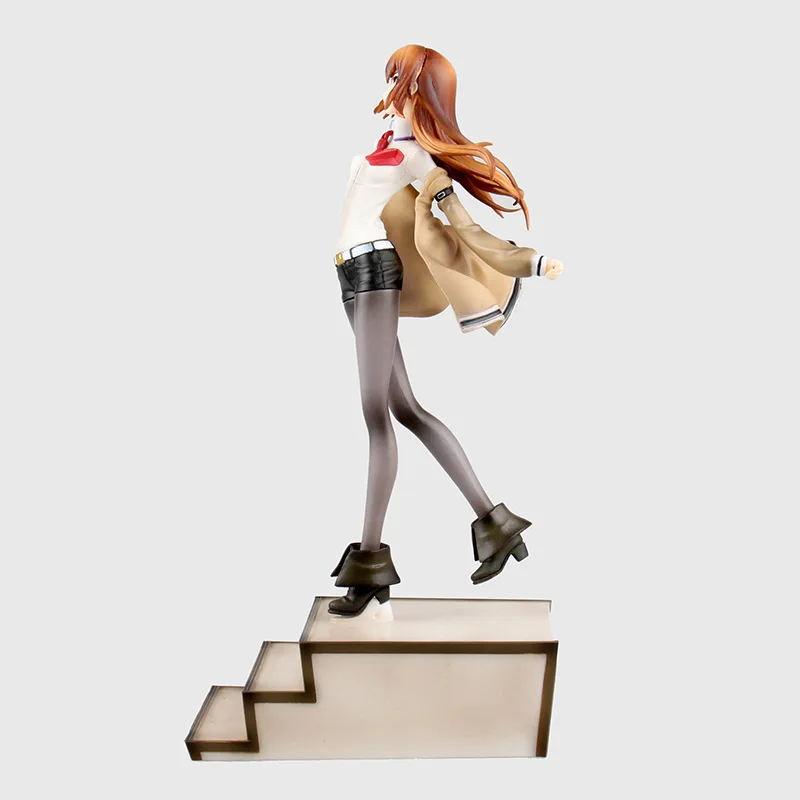 25 cm Steins Gate Anime Figure Makise Kurisu Assistant in Kawaii PVC Modello Periferiche per bambole Piccole action figure Giocattoli regalo