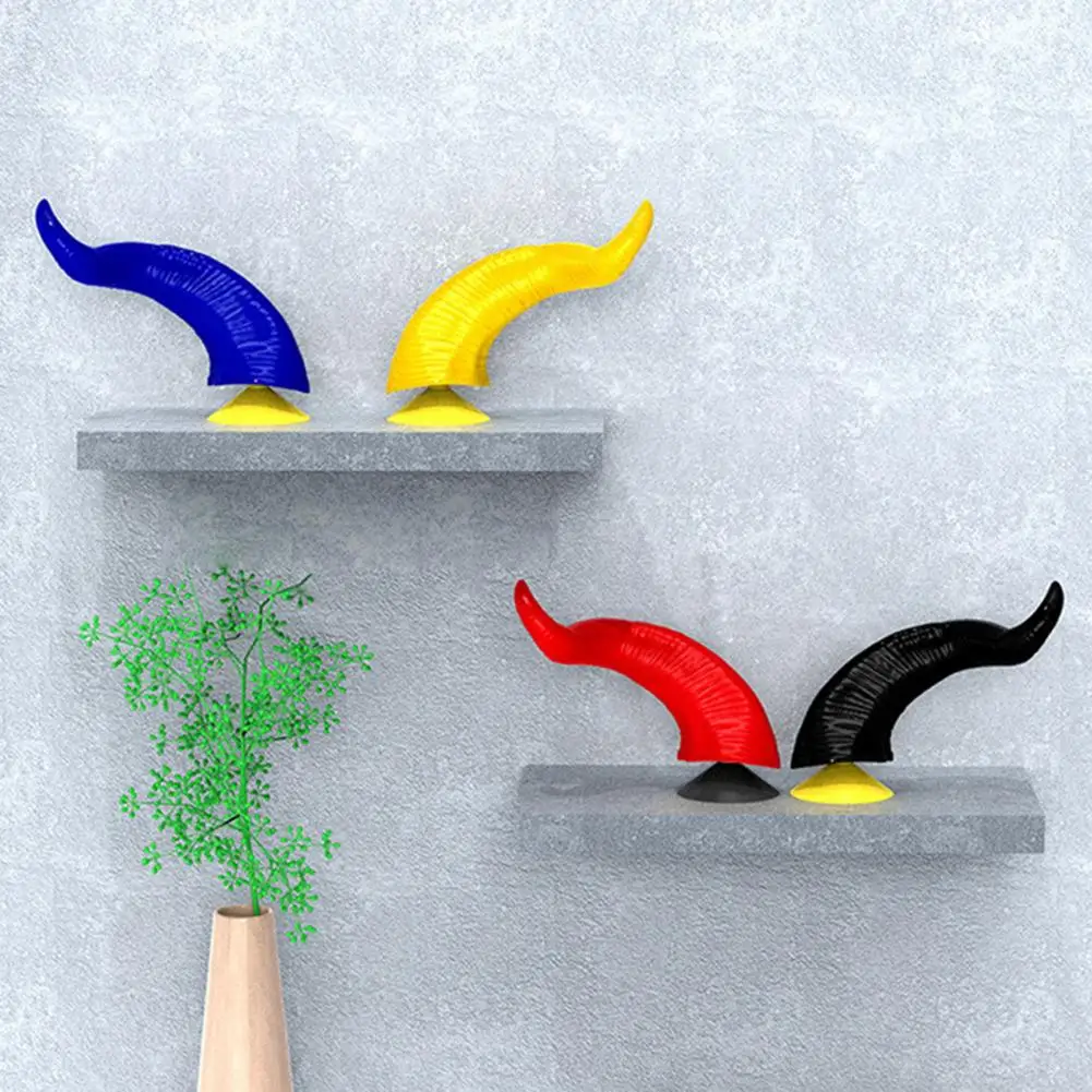 Skihelm Dekoration Motorradhelm Teufelshorn Dekoration Saugnapf Zubehör für Roller Fahrrad zum Skateboarden