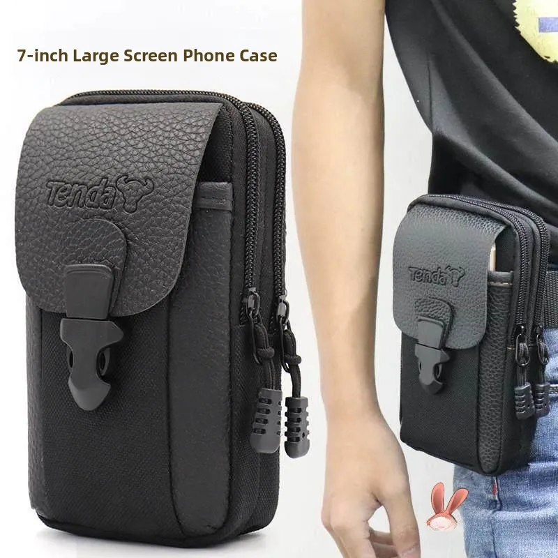 

Мужская поясная сумка-чехол для телефона с ремнем, прочная, для работы, вертикальная, кожаная, защитная, с крючком, для активного отдыха и спорта