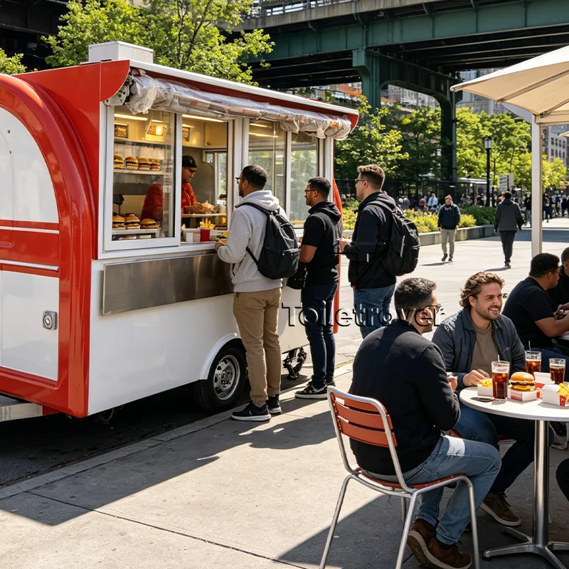 

Luxury Fully Equipped Food Trailer Ice Cream Food Cart Trailer Mobile Food Truck Trailer Mini Food Truck with Concession Window