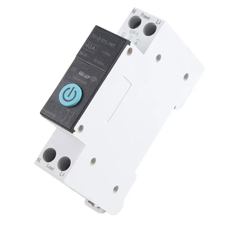 【LIMITED TIME DISCOUNT】40A Tuya Single Phase Din Rail WIFI Smart Energy Meter Timer Power Consumption Monitor Kwh Wattmeter