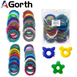 1000 Pz Dentale Ortodontico Legature Fascette Del Fumetto O-Ring Gatto Fiore Del Mouse Fasce Elastiche Accessori Per Staffe Bretelle Archi
