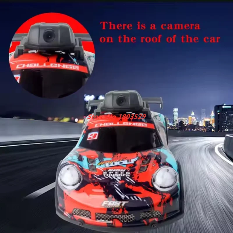 1:24 WIFI FPV Car With HD Camera Remote Control Car 2.4G Cool Lighting Strong Power Electric High Speed RC Racing Car Toy Gifts